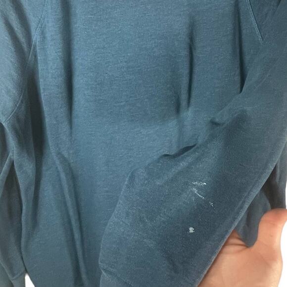 Lot of 2 Victoria's Secret SIZE SMALL Womens Sweatshirts Loungewear Green Blue - Picture 6 of 16